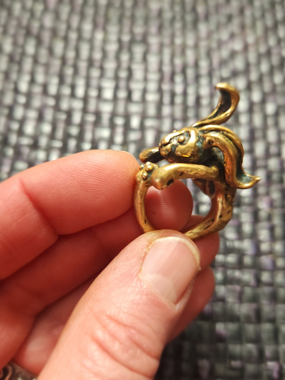 Bronze Jackrabbit Cocktail Ring - Picture 3 of 10